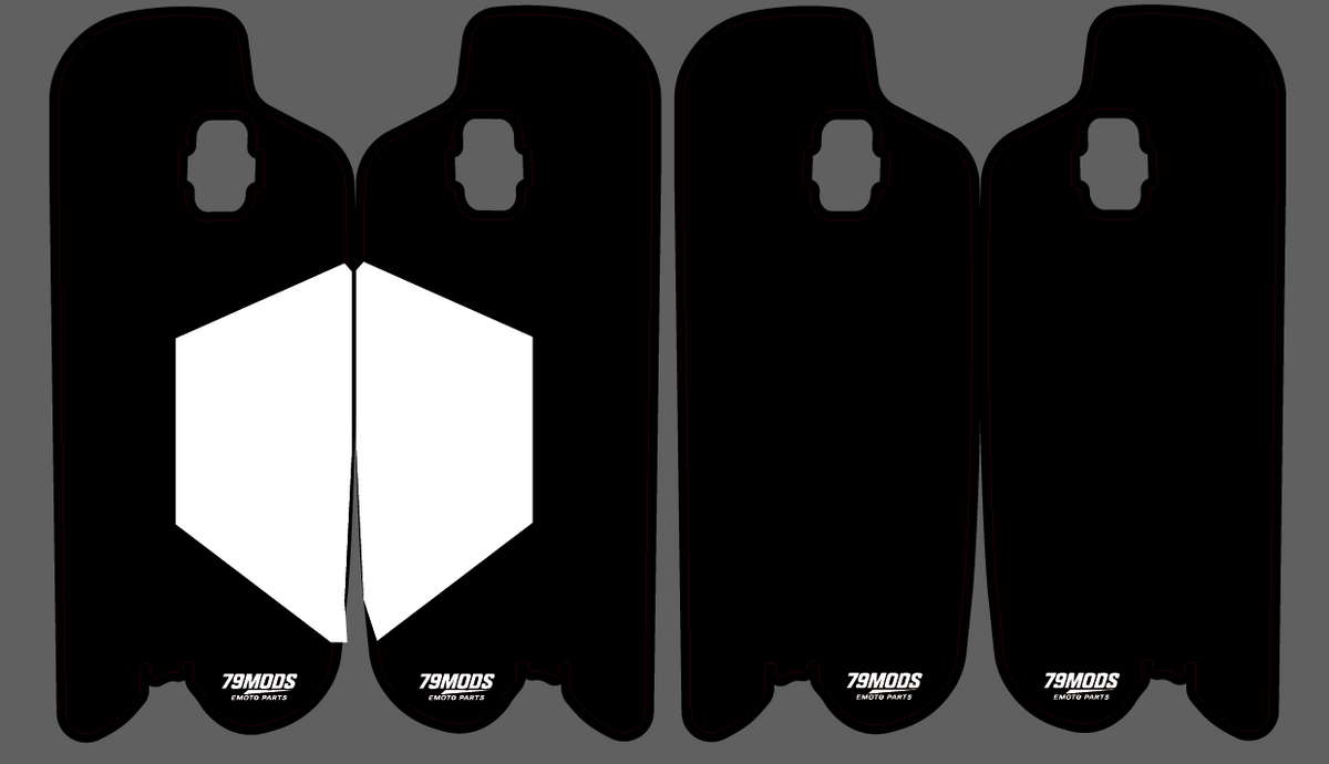 79Bike Fork Guard Decals - Chrome or White