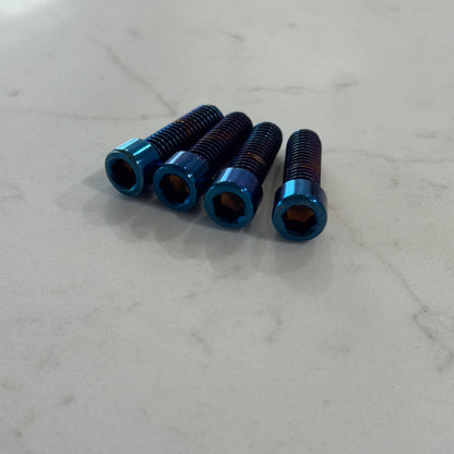 Burnt Blue Titanium Peg Mount Bolts for Surron & E-Moto | Set of 4