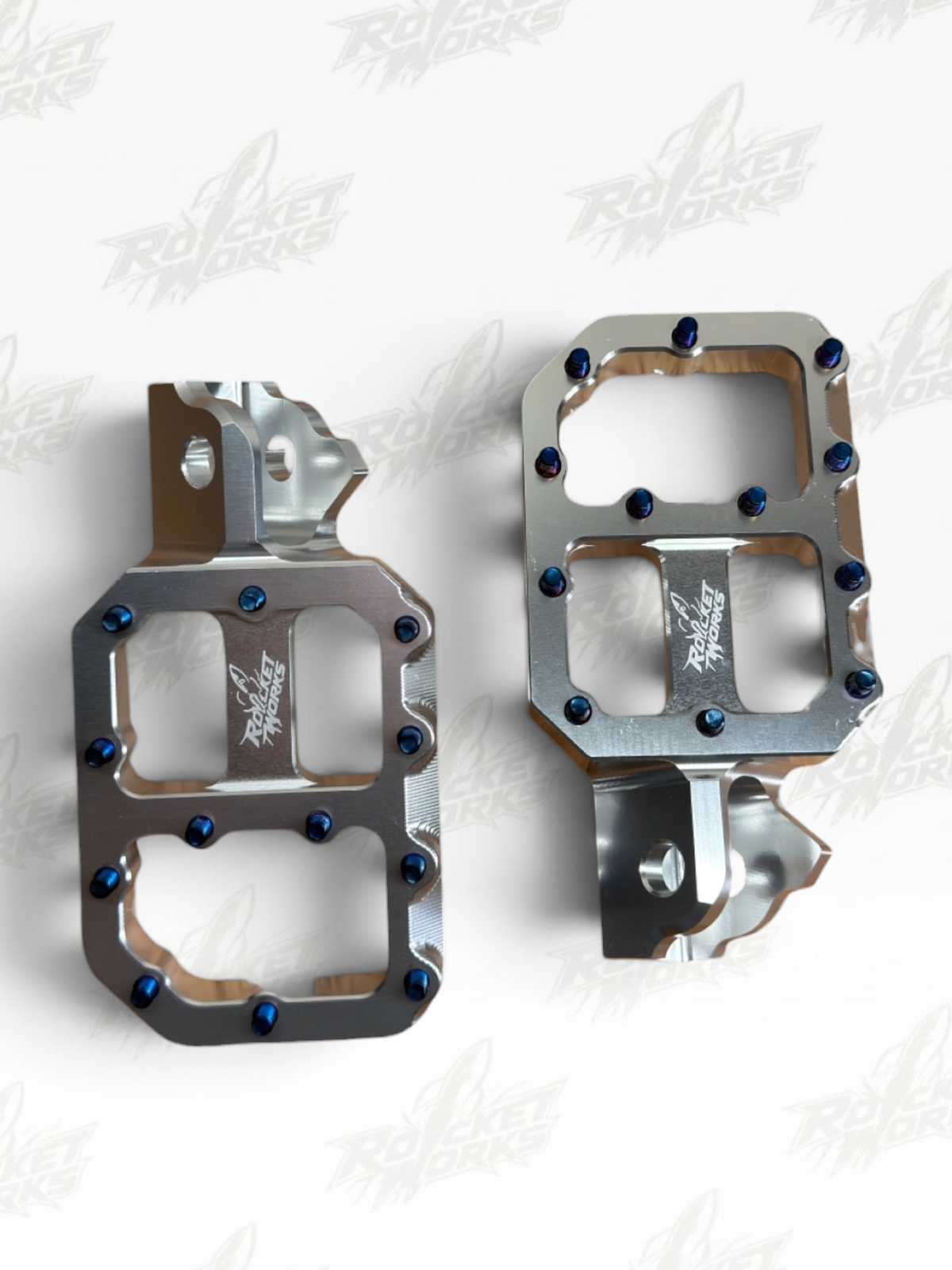 Mini E-Moto Titanium Wide Foot Pegs for Yozma, Tuttio, Strike, Heybike & RTR