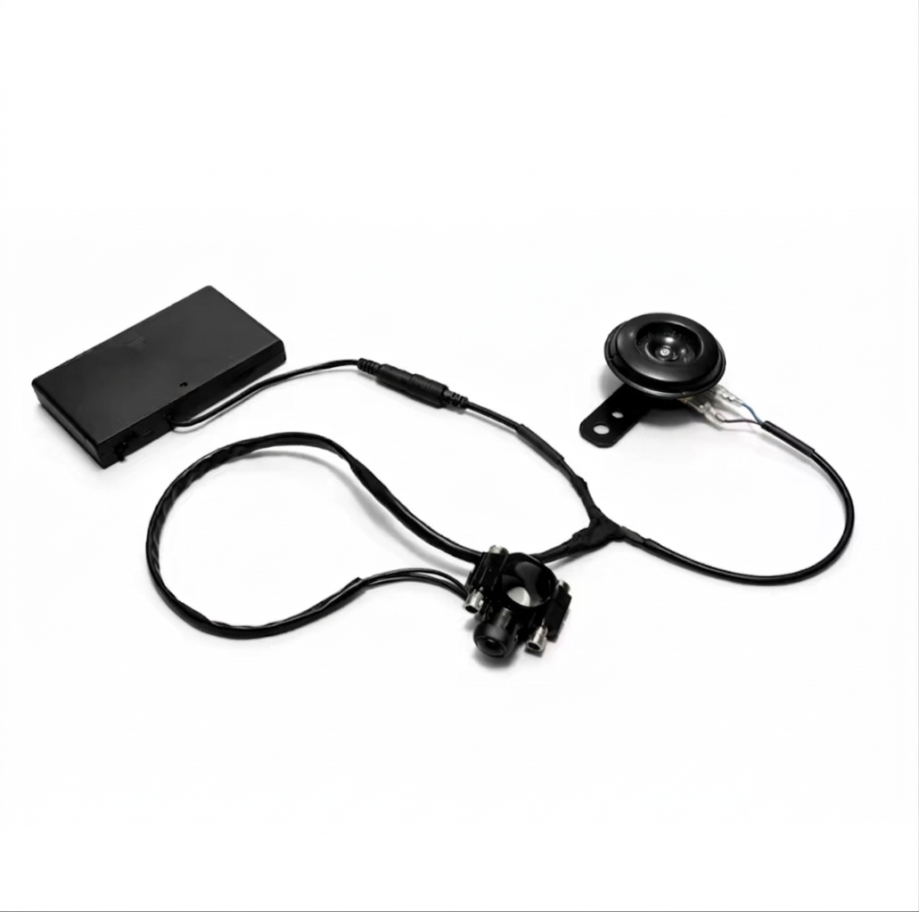 Battery-Powered E-Bike Horn Kit with Battery Pack & Button