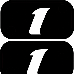 Ultra Bee brake reservoir cap vinyl decals with number 1 graphics, available from TXC Designs