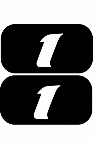 Ultra Bee brake reservoir cap vinyl decals with number 1 graphics, available from TXC Designs