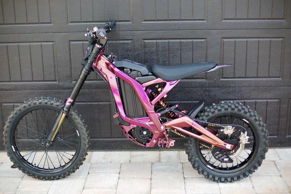 Surron Light Bee | Custom Bike Build | Pink Powder Coat + Pinkout Package