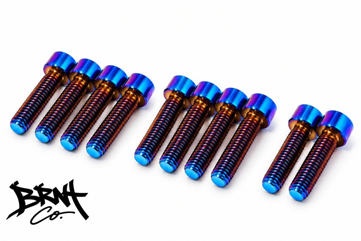 P-51 Ace & Bullet Cockpit and Fork Titanium Bolt Kit — 16-Piece