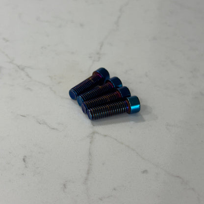 Burnt Blue Titanium Peg Mount Bolts for Surron & E-Moto | Set of 4