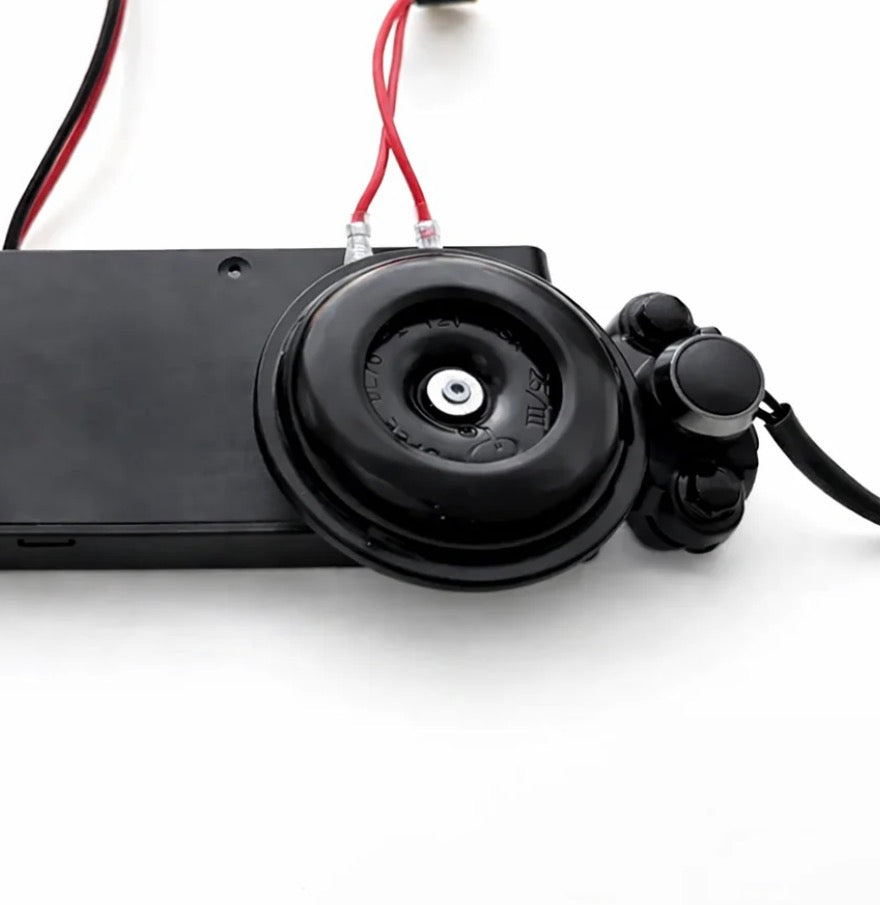 Battery-Powered E-Bike Horn Kit with Battery Pack & Button
