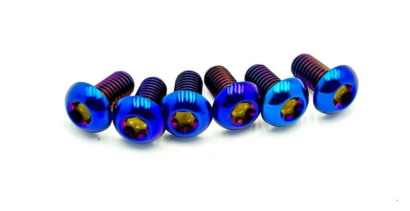 Titanium Bolts for Fork Plastics/ Guards (Most Forks) (Set of 6)