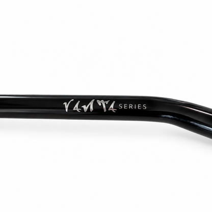 Glossy black TXC Vanta Bars 31.8 mm direct-mount electric motorcycle handlebar, full product view on white studio background.