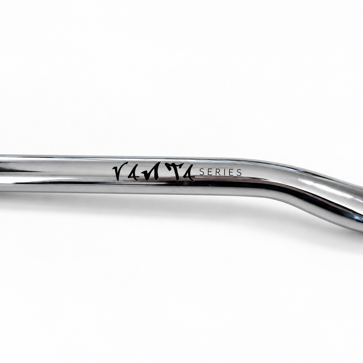 Mirror chrome TXC Vanta Bars 31.8 mm direct-mount electric motorcycle handlebar, full product view on white studio background.
