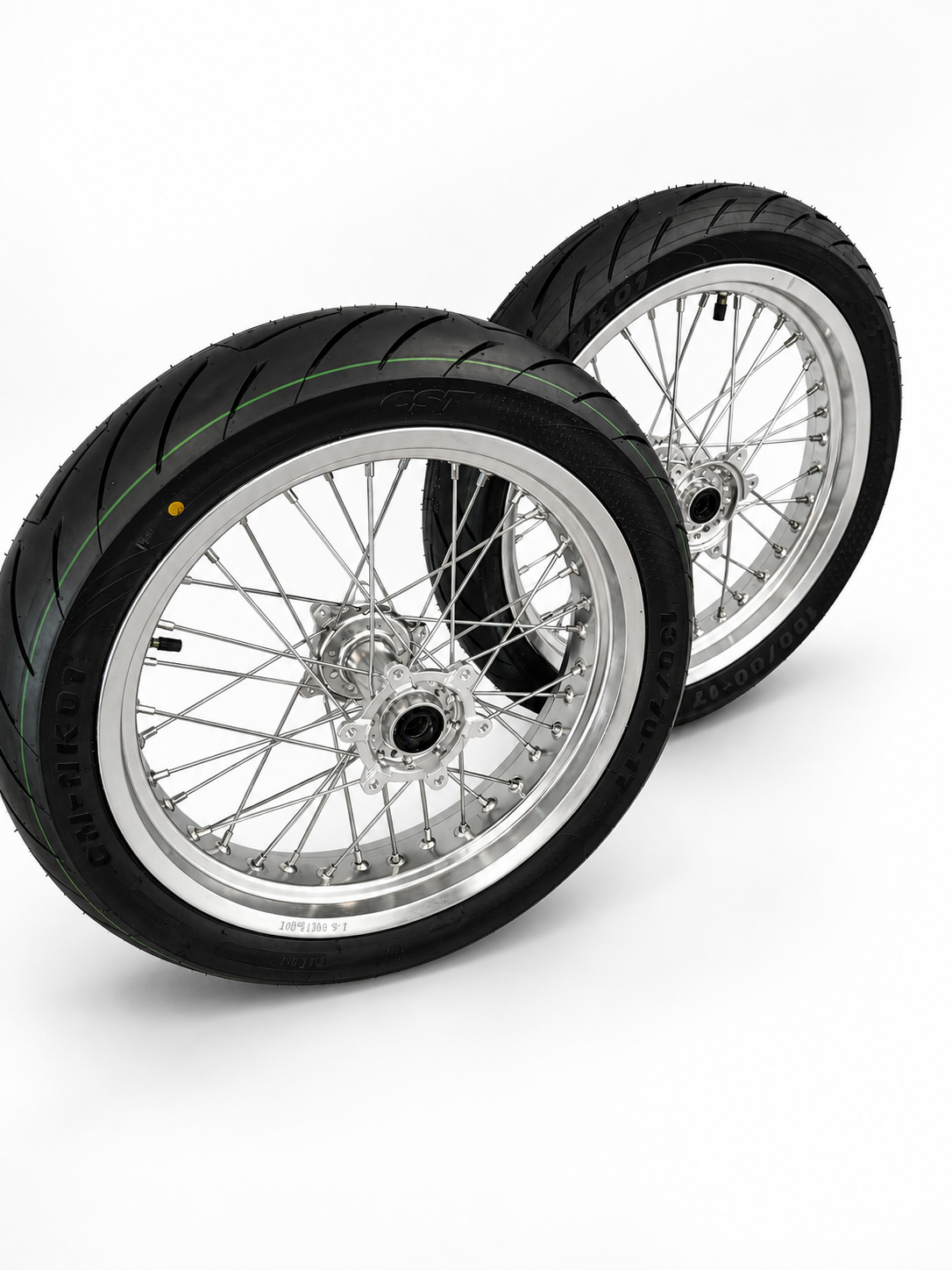 Surron Ultra Bee | Chrome Supermoto Wheel Kit | 17-Inch