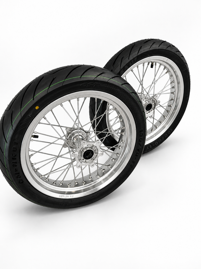 Surron Ultra Bee | Chrome Supermoto Wheel Kit | 17-Inch