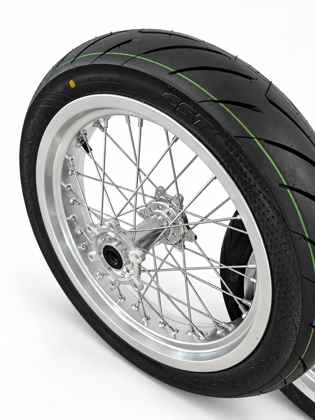 Surron Ultra Bee | Chrome Supermoto Wheel Kit | 17-Inch