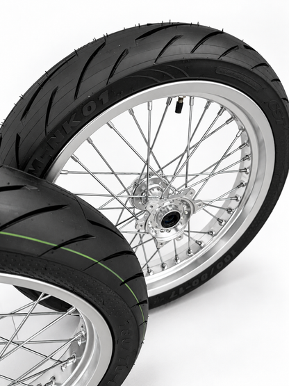 Surron Ultra Bee | Chrome Supermoto Wheel Kit | 17-Inch