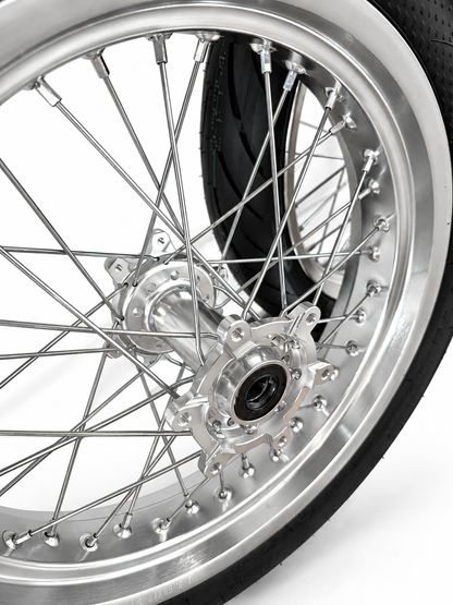 Surron Ultra Bee | Chrome Supermoto Wheel Kit | 17-Inch