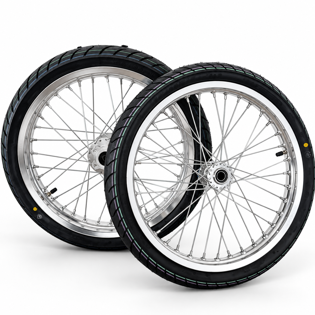 CST 17-Inch Chrome Talaria XXX / MX3 / MX4 Supermoto Wheelset