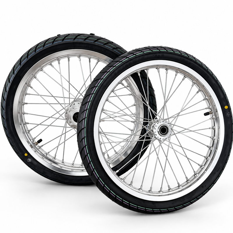 Surron Light Bee / E-Ride | CST Supermoto Wheel Kit | 17-Inch Chrome