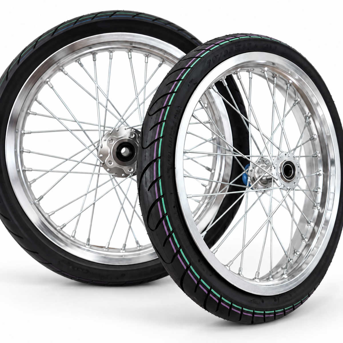 CST 17-Inch Chrome Talaria XXX / MX3 / MX4 Supermoto Wheelset