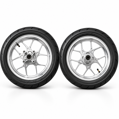 Tuttio / Yozma / Heybike / Razor | Supermoto Wheel Kit | 12-Inch Chrome