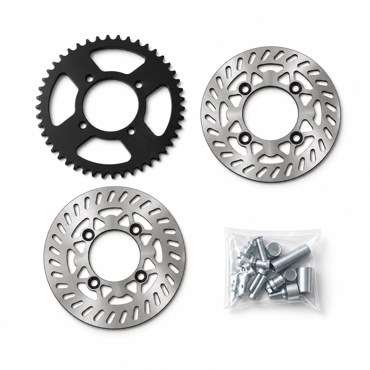 Tuttio / Yozma / Heybike / Razor | Supermoto Wheel Kit | 12-Inch Chrome